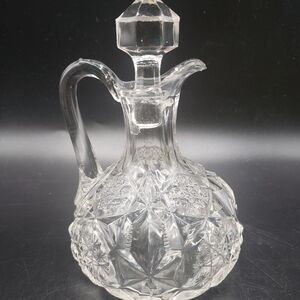 Antique Toltec McKee EAPG Glass Cruet